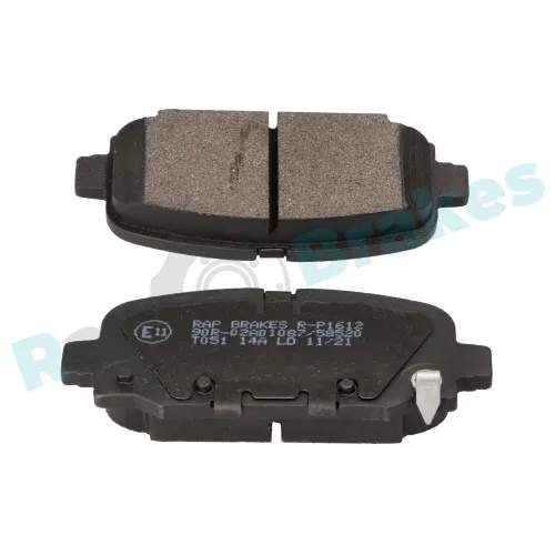 Bremsbelagsatz, Scheibenbremse Hinterachse RAP BRAKES R-P1612 Bild Bremsbelagsatz, Scheibenbremse Hinterachse RAP BRAKES R-P1612