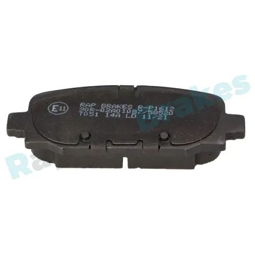 Bremsbelagsatz, Scheibenbremse Hinterachse RAP BRAKES R-P1612 Bild Bremsbelagsatz, Scheibenbremse Hinterachse RAP BRAKES R-P1612