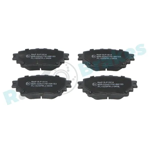 Bremsbelagsatz, Scheibenbremse Hinterachse RAP BRAKES R-P1614 Bild Bremsbelagsatz, Scheibenbremse Hinterachse RAP BRAKES R-P1614