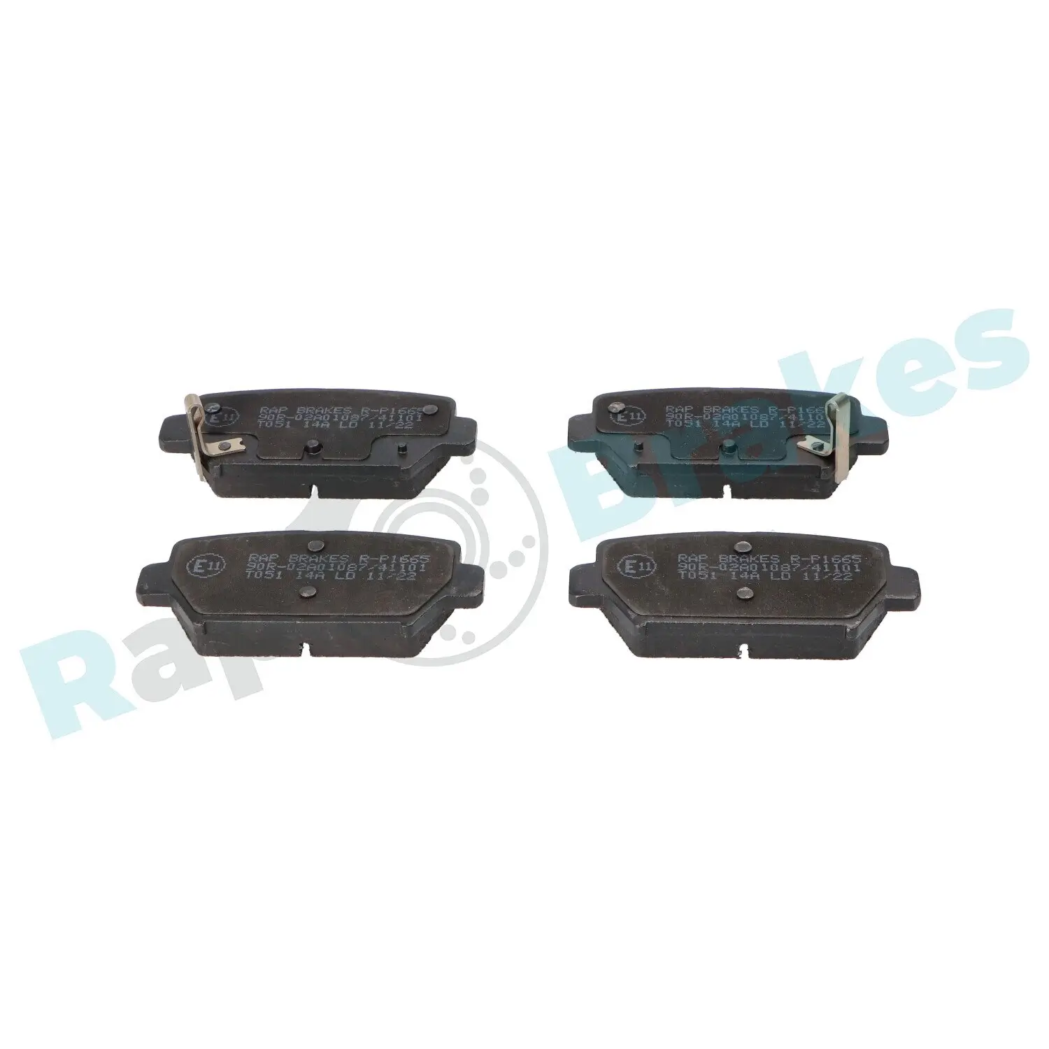 Bremsbelagsatz, Scheibenbremse Hinterachse RAP BRAKES R-P1665