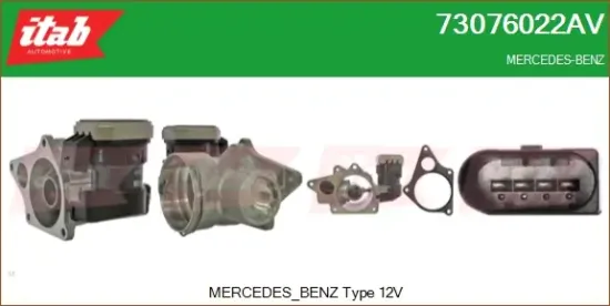 AGR-Ventil ITAB AUTOMOTIVE 73076022AV Bild AGR-Ventil ITAB AUTOMOTIVE 73076022AV