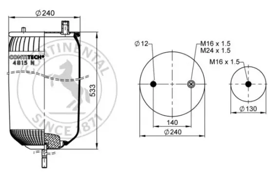 Federbalg, Luftfederung CONTITECH AIR SPRING 4915 N P03 Bild Federbalg, Luftfederung CONTITECH AIR SPRING 4915 N P03