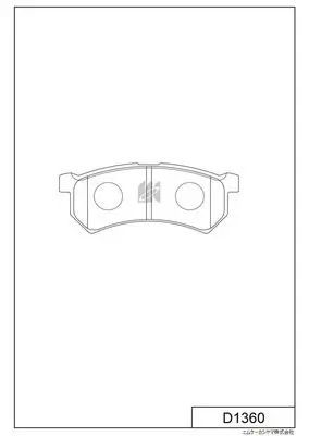 Bremsbelagsatz, Scheibenbremse Vorderachse MK Kashiyama D1360 Bild Bremsbelagsatz, Scheibenbremse Vorderachse MK Kashiyama D1360