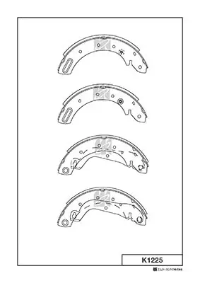 Bremsbackensatz Hinterachse MK Kashiyama K1225 Bild Bremsbackensatz Hinterachse MK Kashiyama K1225