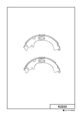 Bremsbackensatz Hinterachse MK Kashiyama K2232 Bild Bremsbackensatz Hinterachse MK Kashiyama K2232