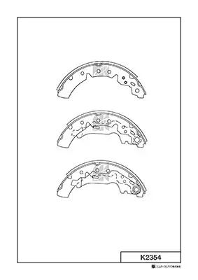 Bremsbackensatz Hinterachse MK Kashiyama K2354 Bild Bremsbackensatz Hinterachse MK Kashiyama K2354