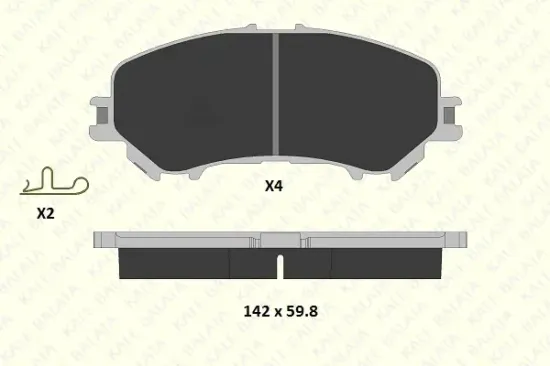 Bremsbelagsatz, Scheibenbremse Vorderachse KALE 22065 179 14 Bild Bremsbelagsatz, Scheibenbremse Vorderachse KALE 22065 179 14