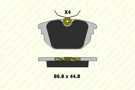 Bremsbelagsatz, Scheibenbremse Hinterachse KALE 23177 144 24 Bild Bremsbelagsatz, Scheibenbremse Hinterachse KALE 23177 144 24