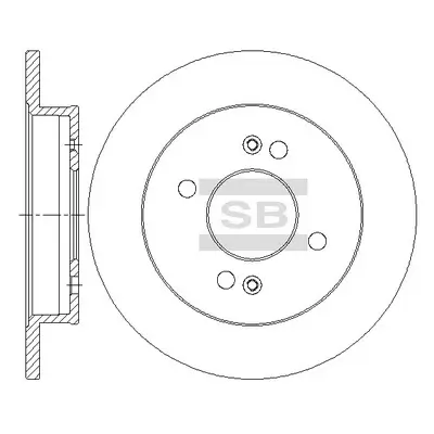 Bremsscheibe Hinterachse Hi-Q SD2045
