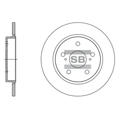 Bremsscheibe Hinterachse Hi-Q SD4615