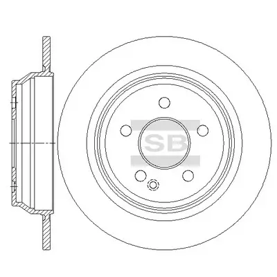Bremsscheibe Hinterachse Hi-Q SD5440