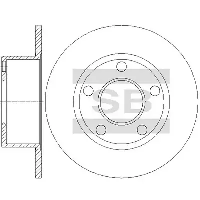 Bremsscheibe Hinterachse Hi-Q SD5442