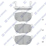 Bremsbelagsatz, Scheibenbremse Hinterachse Hi-Q SP1062