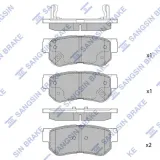 Bremsbelagsatz, Scheibenbremse Hinterachse Hi-Q SP1117