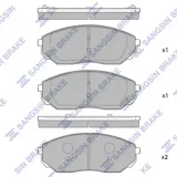 Bremsbelagsatz, Scheibenbremse Vorderachse Hi-Q SP1153