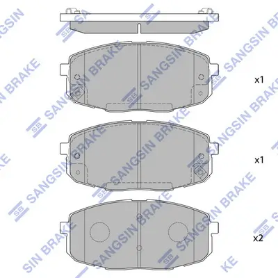 Bremsbelagsatz, Scheibenbremse Hi-Q SP1162 Bild Bremsbelagsatz, Scheibenbremse Hi-Q SP1162