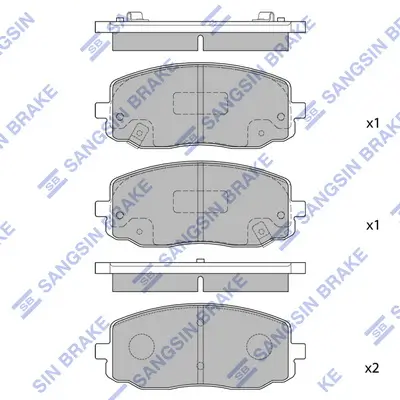 Bremsbelagsatz, Scheibenbremse Vorderachse Hi-Q SP1172 Bild Bremsbelagsatz, Scheibenbremse Vorderachse Hi-Q SP1172