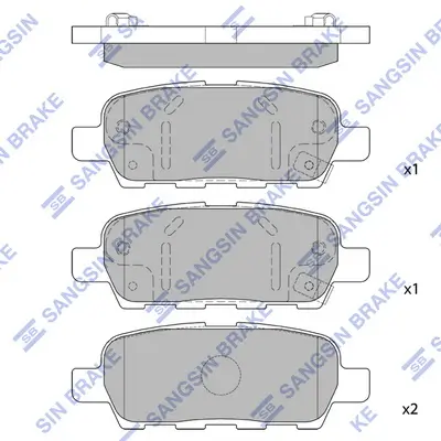 Bremsbelagsatz, Scheibenbremse Hinterachse Hi-Q SP1184