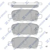 Bremsbelagsatz, Scheibenbremse Hinterachse Hi-Q SP1184