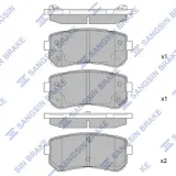 Bremsbelagsatz, Scheibenbremse Hinterachse Hi-Q SP1187