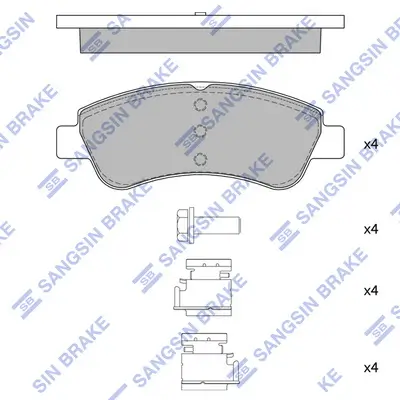 Bremsbelagsatz, Scheibenbremse Vorderachse Hi-Q SP1241 Bild Bremsbelagsatz, Scheibenbremse Vorderachse Hi-Q SP1241