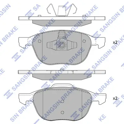 Bremsbelagsatz, Scheibenbremse Vorderachse Hi-Q SP1260 Bild Bremsbelagsatz, Scheibenbremse Vorderachse Hi-Q SP1260