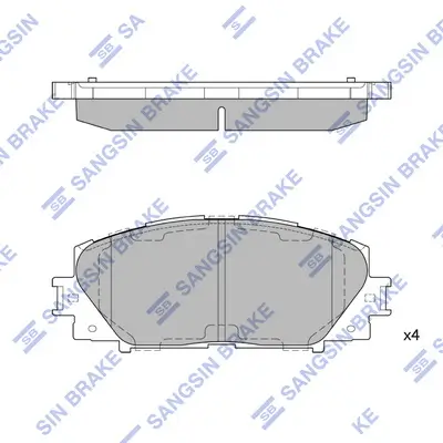 Bremsbelagsatz, Scheibenbremse Vorderachse Hi-Q SP1377A