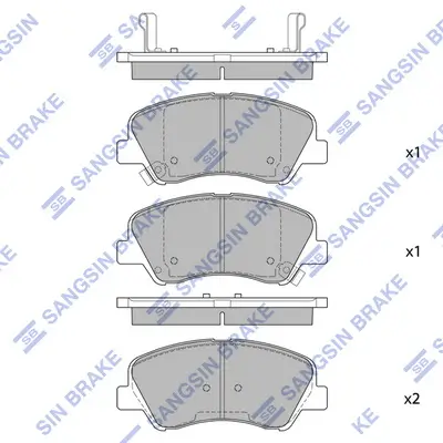 Bremsbelagsatz, Scheibenbremse Vorderachse Hi-Q SP1399 Bild Bremsbelagsatz, Scheibenbremse Vorderachse Hi-Q SP1399