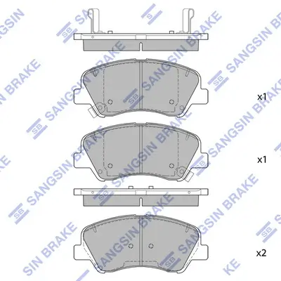 Bremsbelagsatz, Scheibenbremse Vorderachse Hi-Q SP1399A Bild Bremsbelagsatz, Scheibenbremse Vorderachse Hi-Q SP1399A