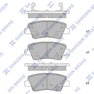 Bremsbelagsatz, Scheibenbremse Hinterachse Hi-Q SP1401 Bild Bremsbelagsatz, Scheibenbremse Hinterachse Hi-Q SP1401