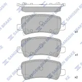Bremsbelagsatz, Scheibenbremse Hinterachse Hi-Q SP1151