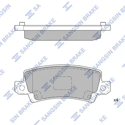 Bremsbelagsatz, Scheibenbremse Hinterachse Hi-Q SP1503
