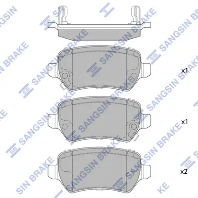 Bremsbelagsatz, Scheibenbremse Hinterachse Hi-Q SP1536
