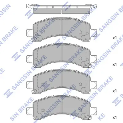 Bremsbelagsatz, Scheibenbremse Hinterachse Hi-Q SP1558 Bild Bremsbelagsatz, Scheibenbremse Hinterachse Hi-Q SP1558