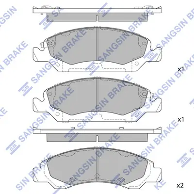 Bremsbelagsatz, Scheibenbremse Vorderachse Hi-Q SP1561