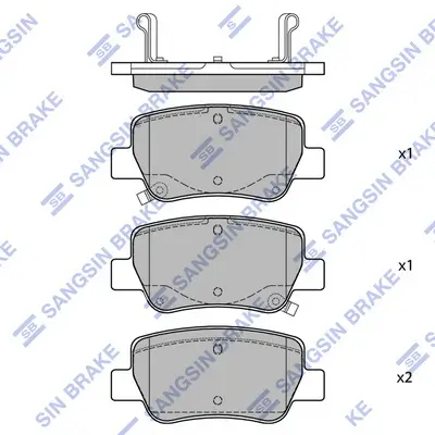 Bremsbelagsatz, Scheibenbremse Hinterachse Hi-Q SP1578 Bild Bremsbelagsatz, Scheibenbremse Hinterachse Hi-Q SP1578