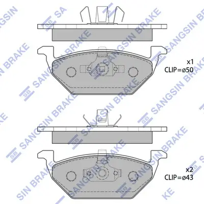 Bremsbelagsatz, Scheibenbremse Vorderachse Hi-Q SP1701