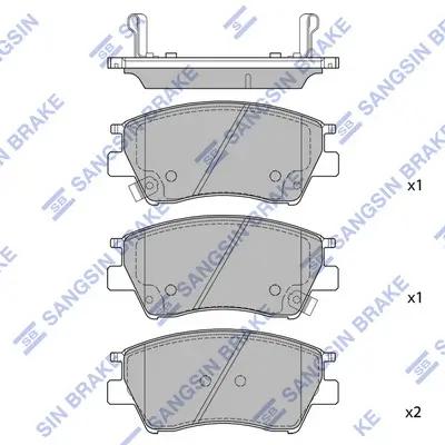 Bremsbelagsatz, Scheibenbremse Vorderachse Hi-Q SP1153 Bild Bremsbelagsatz, Scheibenbremse Vorderachse Hi-Q SP1153