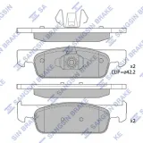 Bremsbelagsatz, Scheibenbremse Vorderachse Hi-Q SP1787