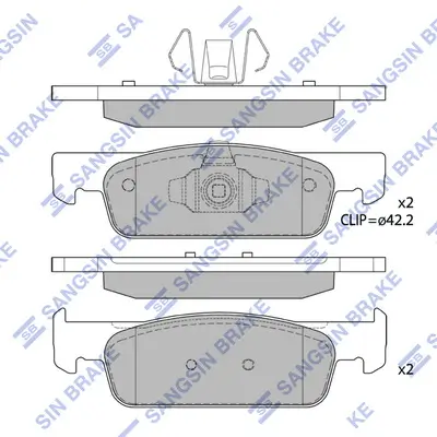 Bremsbelagsatz, Scheibenbremse Vorderachse Hi-Q SP1787 Bild Bremsbelagsatz, Scheibenbremse Vorderachse Hi-Q SP1787