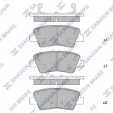 Bremsbelagsatz, Scheibenbremse Hinterachse Hi-Q SP1846