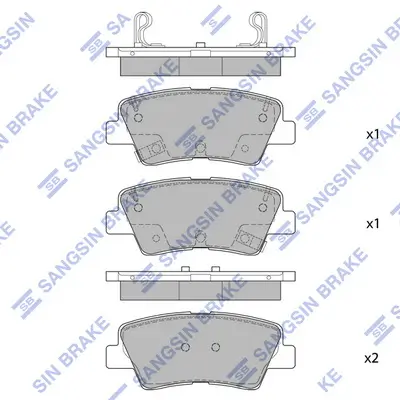 Bremsbelagsatz, Scheibenbremse Hinterachse Hi-Q SP1907 Bild Bremsbelagsatz, Scheibenbremse Hinterachse Hi-Q SP1907