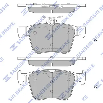 Bremsbelagsatz, Scheibenbremse Hinterachse Hi-Q SP1998 Bild Bremsbelagsatz, Scheibenbremse Hinterachse Hi-Q SP1998
