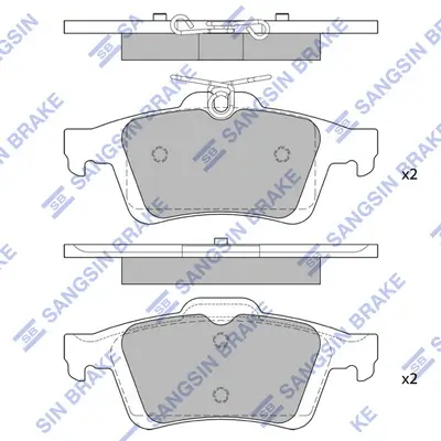 Bremsbelagsatz, Scheibenbremse Hi-Q SP2091 Bild Bremsbelagsatz, Scheibenbremse Hi-Q SP2091