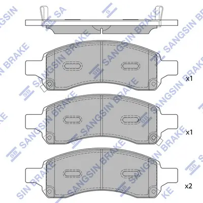 Bremsbelagsatz, Scheibenbremse Vorderachse Hi-Q SP2248 Bild Bremsbelagsatz, Scheibenbremse Vorderachse Hi-Q SP2248