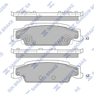 Bremsbelagsatz, Scheibenbremse Hinterachse Hi-Q SP2249 Bild Bremsbelagsatz, Scheibenbremse Hinterachse Hi-Q SP2249