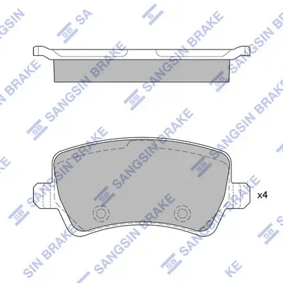 Bremsbelagsatz, Scheibenbremse Hinterachse Hi-Q SP2286 Bild Bremsbelagsatz, Scheibenbremse Hinterachse Hi-Q SP2286