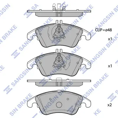 Bremsbelagsatz, Scheibenbremse Vorderachse Hi-Q SP1399