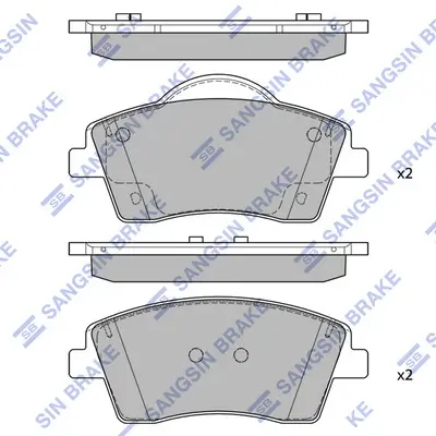 Bremsbelagsatz, Scheibenbremse Vorderachse Hi-Q SP1360 Bild Bremsbelagsatz, Scheibenbremse Vorderachse Hi-Q SP1360