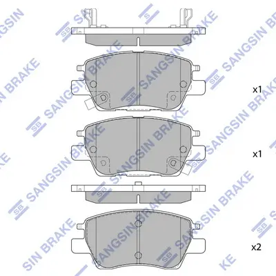 Bremsbelagsatz, Scheibenbremse Vorderachse Hi-Q SP4009 Bild Bremsbelagsatz, Scheibenbremse Vorderachse Hi-Q SP4009